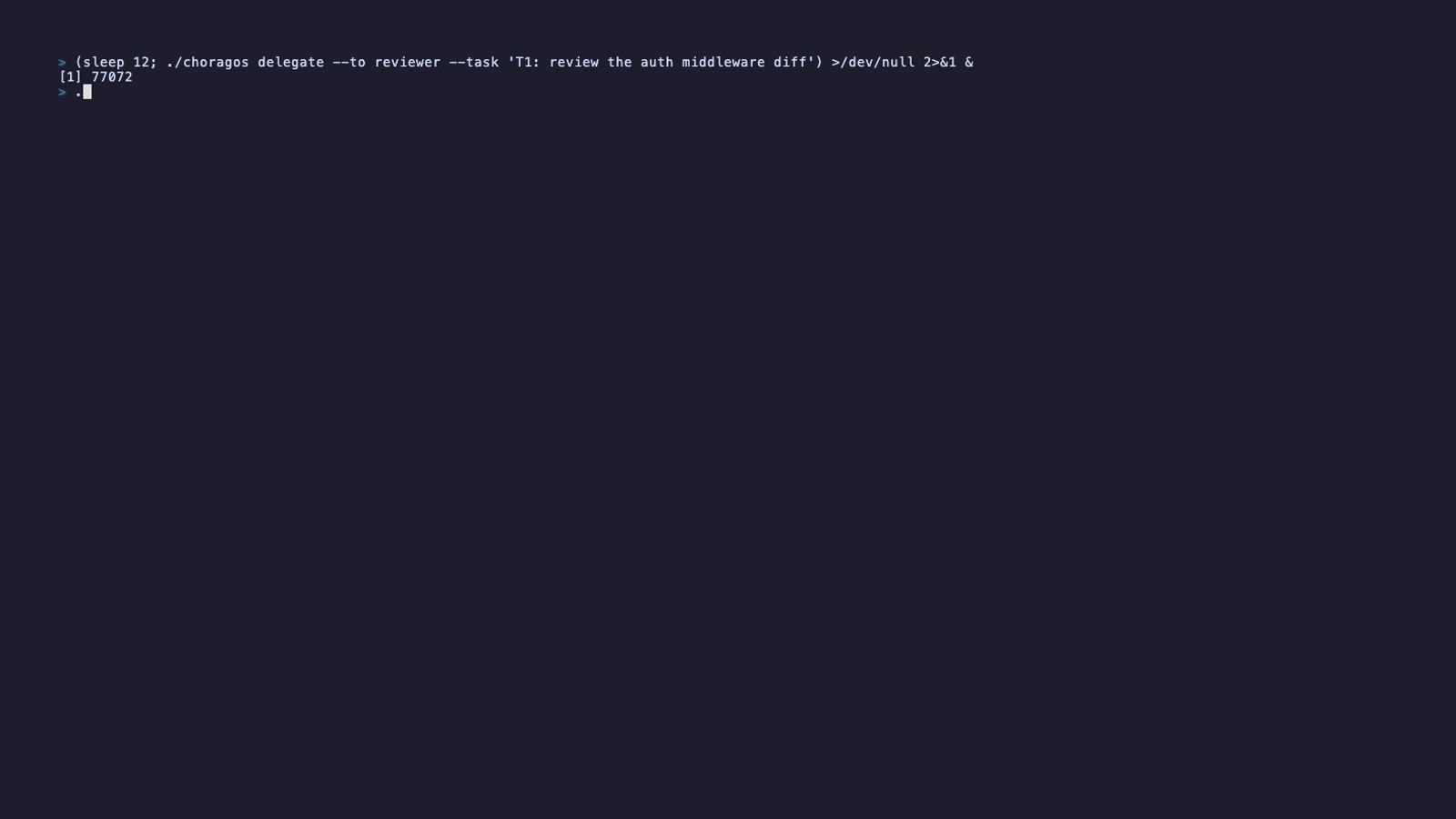Choragos deck demo: a tiling window manager over agent panes